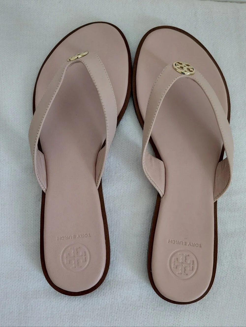 New Tory Burch Pink Benton Flip Flop Sandals Size 9